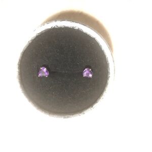 14k yellow gold grunion amethyst earrings